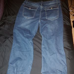 Flare blue jeans
